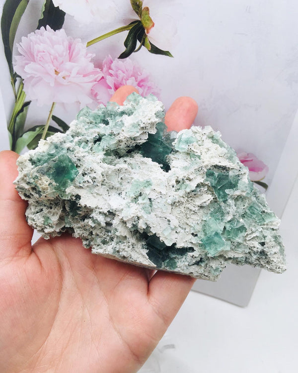 Nature Stone Green Fluorite Specimen From Xianghualing