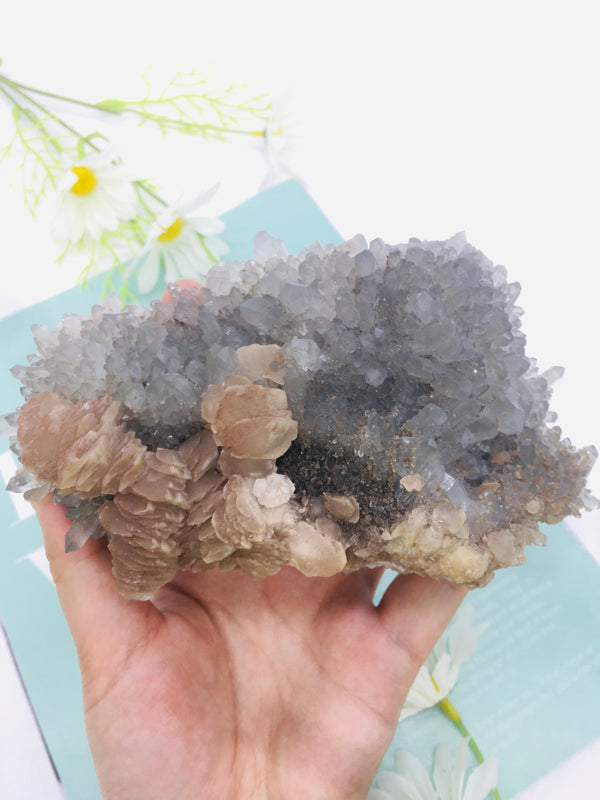 Nature Stone Calcite Mix Cluster Specimen