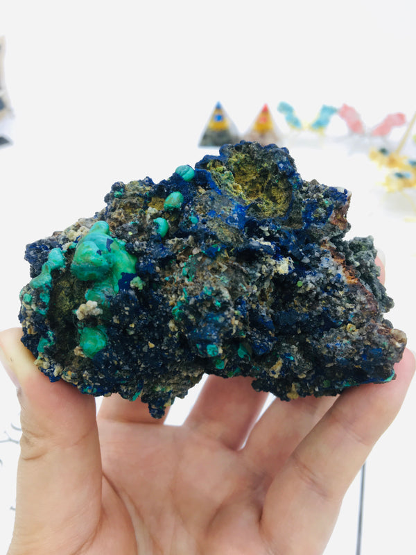 Nature Stone Azurite Malachite Mix Turquoise Specimen