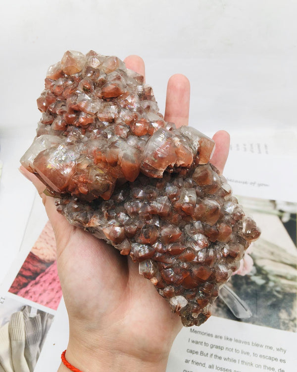 Nature Stone Red Phantom Calcite Specimen