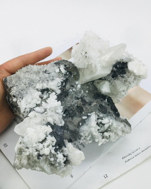 Nature Stone Calcite Mix Cluster Specimen From Myanmar