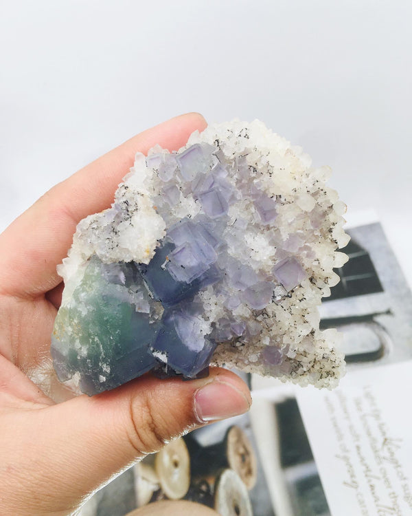 Nature Stone Fluorite Mix Cluster Specimen
